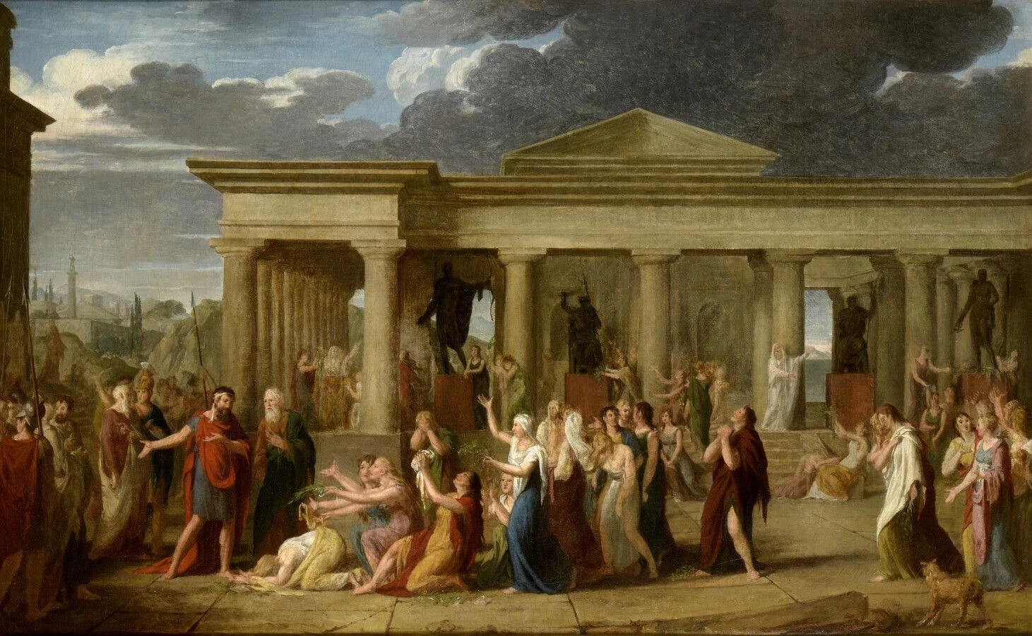 Briseide e le donne di Lesbo piangono la morte di Patroclo (Iliade, canto XIX), circa 1790